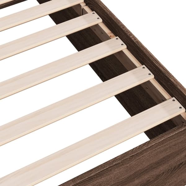 vidaXL Sengeramme brun eik 120x190 cm konstruert tre