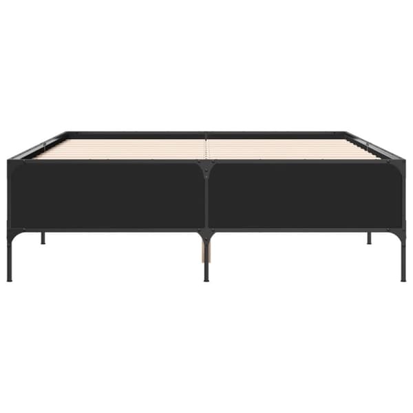 vidaXL Sengeramme svart 150x200 cm konstruert tre og metall