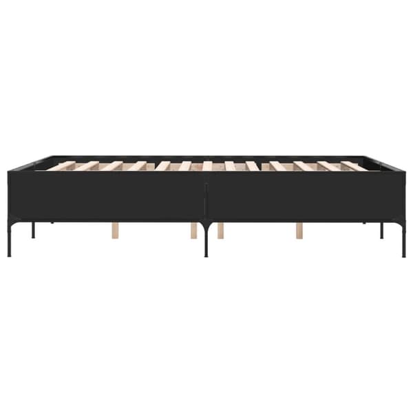 vidaXL Sengeramme svart 150x200 cm konstruert tre og metall