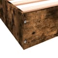 Miniatyrbilde 7 av 10: vidaXL Sengeramme uten madrass røkt eik 140x200 cm konstruert tre