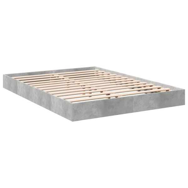 vidaXL sengestel 120x190 cm konstrueret træ betongrå