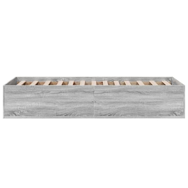 vidaXL Sängynrunko harmaa Sonoma 90x190 cm tekninen puu
