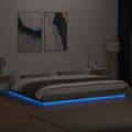 Miniatyrbilde 4 av 11: vidaXL Sengeramme med LED-lys grå sonoma 200x200 cm konstruert tre