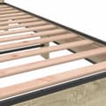 Miniatyrbillede 6 af 9: vidaXL sengestel 140x200 cm konstrueret træ og metal sonoma-eg