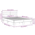 Miniatyrbillede 8 af 9: vidaXL sengestel 140x200 cm konstrueret træ og metal sonoma-eg