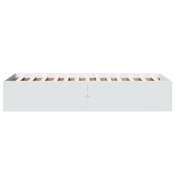 vidaXL Sengeramme hvit 100x200 cm konstruert tre