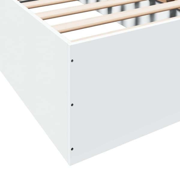 vidaXL Sengeramme hvit 100x200 cm konstruert tre
