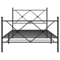 Pikkukuva 3 / 8: vidaXL Metallinen sängynrunko päädyillä musta 107x203 cm