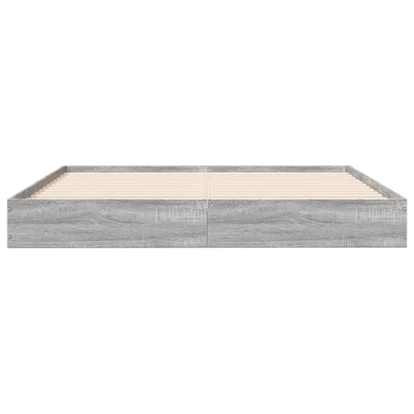vidaXL sengestel 140x200 cm konstrueret træ grå sonoma-eg