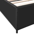 Miniatyrbillede 6 af 9: vidaXL sengestel 200x200 cm konstrueret træ og metal sort