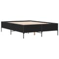 Miniatyrbilde 5 av 9: vidaXL Sengeramme svart 120x190 cm konstruert tre og metall