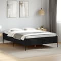 Miniatyrbilde 2 av 9: vidaXL Sengeramme svart 120x190 cm konstruert tre og metall