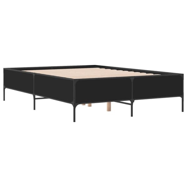 vidaXL Sengeramme svart 120x190 cm konstruert tre og metall
