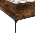 Miniatyrbilde 6 av 9: vidaXL Sengeramme røkt eik 200x200 cm konstruert tre og metall