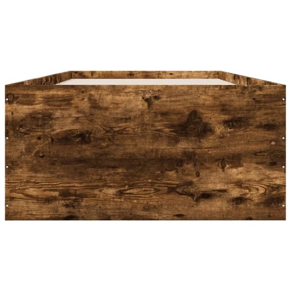 vidaXL Sengeramme røkt eik 90x200 cm konstruert tre