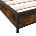 Miniatyrbilde 6 av 9: vidaXL Sengeramme røkt eik 90x200 cm konstruert tre og metall