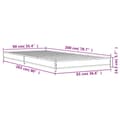 Miniatyrbilde 8 av 9: vidaXL Sengeramme røkt eik 90x200 cm konstruert tre og metall