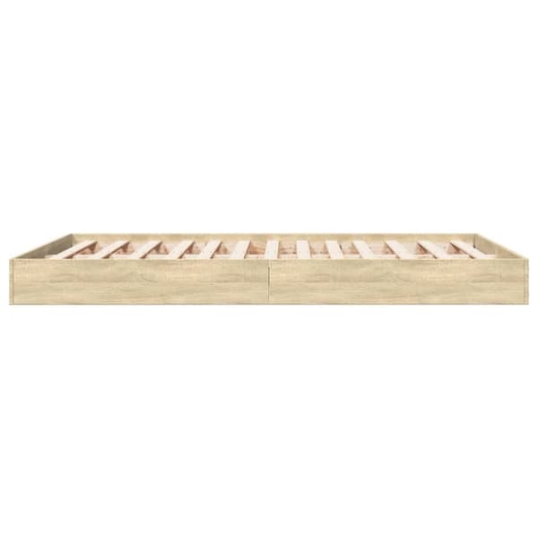 vidaXL Sengeramme uten madrass sonoma eik 120x190 cm konstruert tre