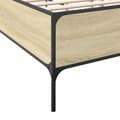 Miniatyrbillede 6 af 9: vidaXL sengestel 140x200 cm konstrueret træ og metal sonoma-eg