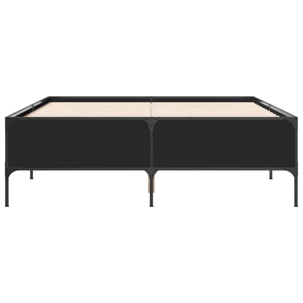 vidaXL Sengeramme svart 160x200 cm konstruert tre og metall