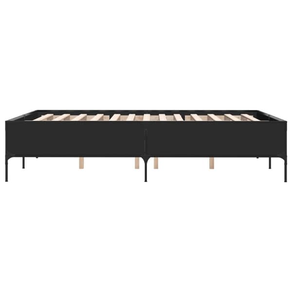 vidaXL Sengeramme svart 160x200 cm konstruert tre og metall