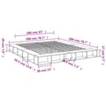 Miniatyrbilde 9 av 10: vidaXL Sengeramme grå sonoma 200x200 cm konstruert tre