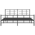 Miniatyrbilde 4 av 10: vidaXL Sengeramme i metall uten madrass med fotgavl svart 180x200 cm