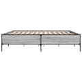 Miniatyrbilde 3 av 9: vidaXL Sengeramme grå sonoma 180x200 cm konstruert tre og metall