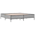 Miniatyrbilde 1 av 9: vidaXL Sengeramme grå sonoma 180x200 cm konstruert tre og metall