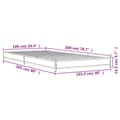 Miniatyrbilde 8 av 9: vidaXL Sengeramme røkt eik 100x200 cm konstruert tre og metall