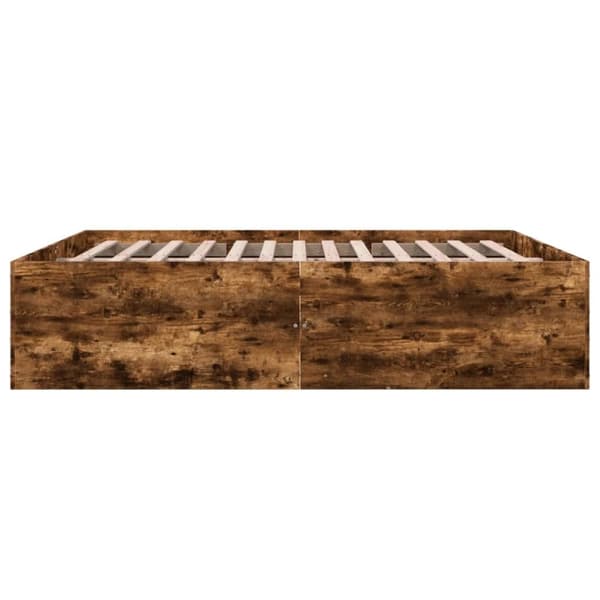 vidaXL Sängynrunko savutammi 200x200 cm tekninen puu