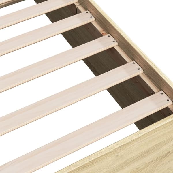 vidaXL sengestel 150x200 cm konstrueret træ sonoma-eg