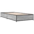 Pikkukuva 1 / 9: vidaXL Sängynrunko harmaa Sonoma 90x190 cm tekninen puu ja metalli