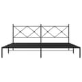 Miniatyrbilde 3 av 8: vidaXL Sengeramme i metall med sengegavl svart 200x200 cm