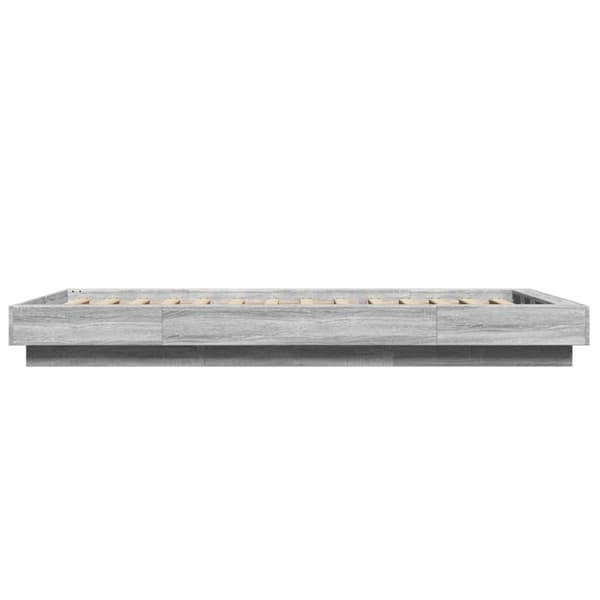vidaXL Sengeramme grå sonoma 90x190 cm konstruert tre