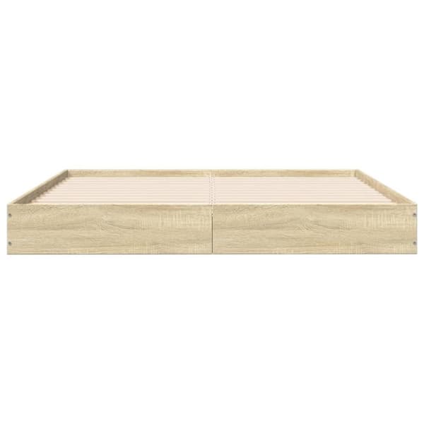 vidaXL sengestel 120x200 cm konstrueret træ sonoma-eg