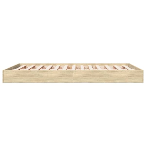 vidaXL sengestel 120x200 cm konstrueret træ sonoma-eg