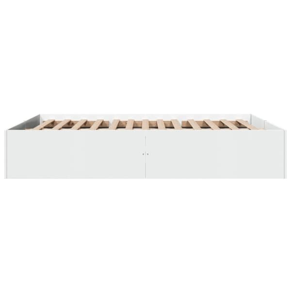 vidaXL Sengeramme hvit 150x200 cm konstruert tre