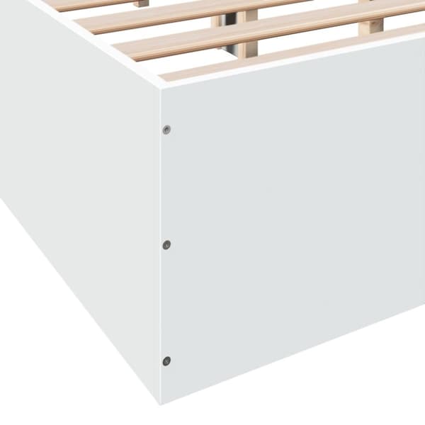 vidaXL Sengeramme hvit 150x200 cm konstruert tre