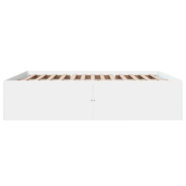 vidaXL sengestel 200x200 cm konstrueret træ hvid