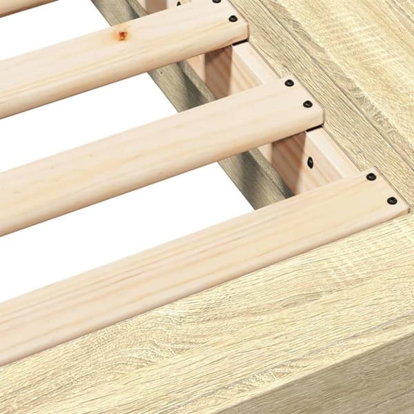 vidaXL sengeramme 90x200 cm konstrueret træ sonoma-eg