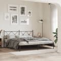 Miniatyrbilde 2 av 8: vidaXL Sengeramme i metall med sengegavl svart 183x213 cm