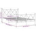 Miniatyrbilde 7 av 8: vidaXL Sengeramme i metall med hode- og fotgavl svart 120x200 cm