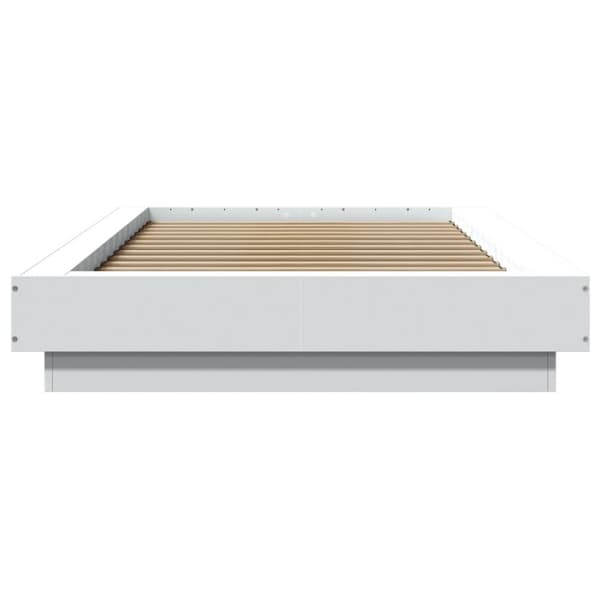 vidaXL Sengeramme hvit 90x200 cm konstruert tre