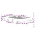Miniatyrbilde 9 av 10: vidaXL Sengeramme hvit 90x200 cm konstruert tre