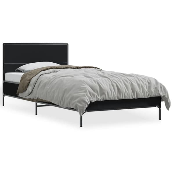 vidaXL Sengeramme svart 90x200 cm konstruert tre og metall