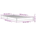 Miniatyrbilde 8 av 9: vidaXL Sengeramme svart 90x190 cm konstruert tre og metall