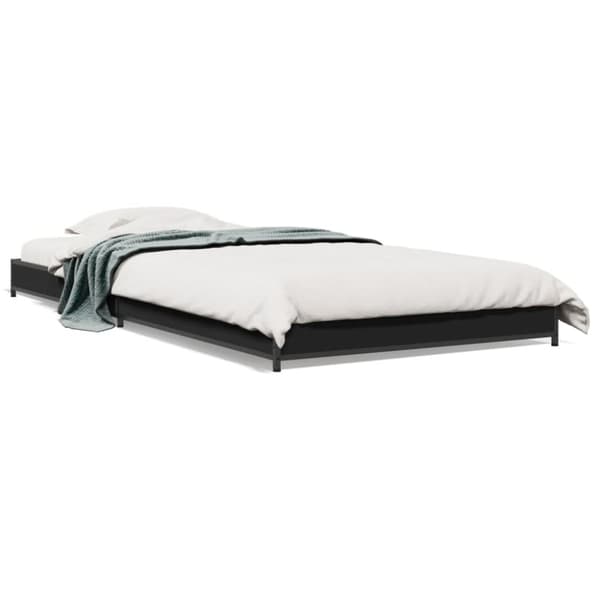 vidaXL Sengeramme svart 90x190 cm konstruert tre og metall