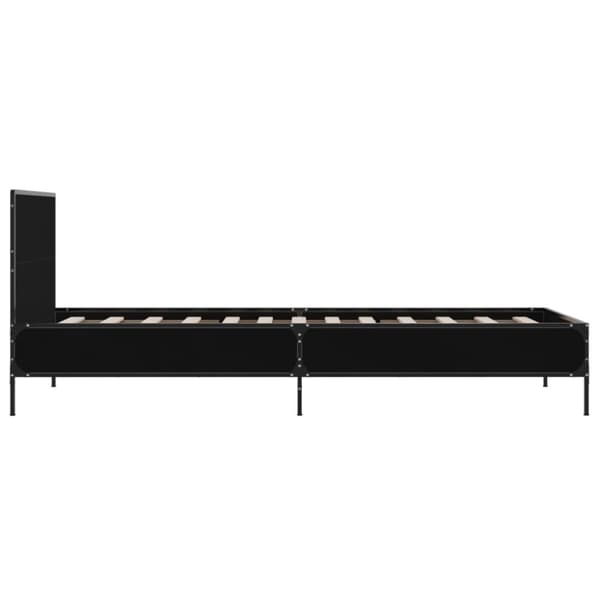 vidaXL Sengeramme svart 75x190 cm konstruert tre og metall