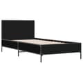 Miniatyrbilde 1 av 9: vidaXL Sengeramme svart 75x190 cm konstruert tre og metall